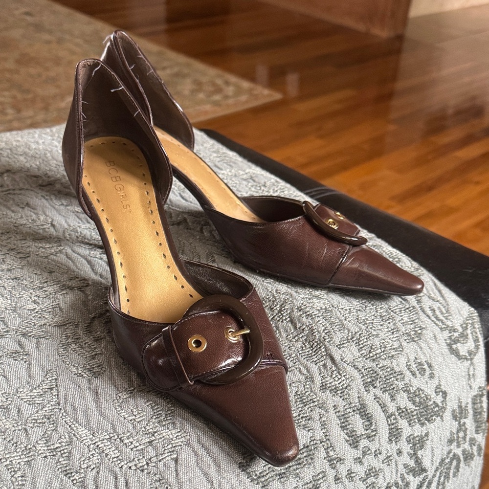 BCBGirls Dark Brown Leather Heels